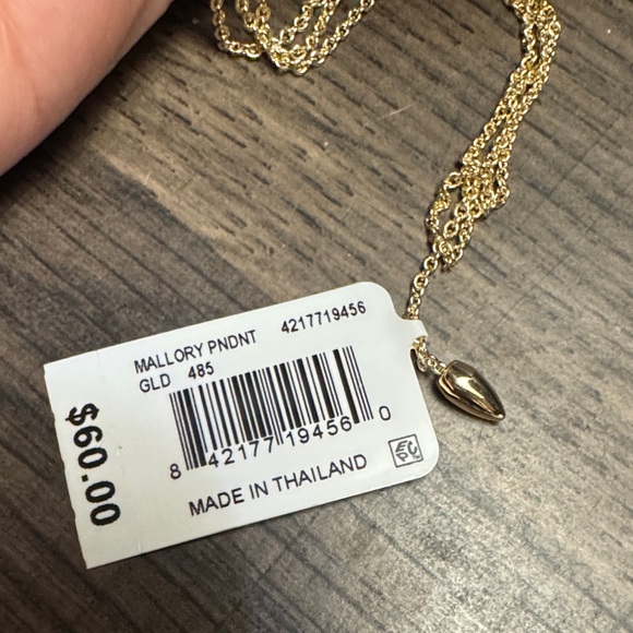 Kendra Scott Gold-Tone Necklace with Turquoise-Blue Quatrefoil Pendant - Picture 2 of 4